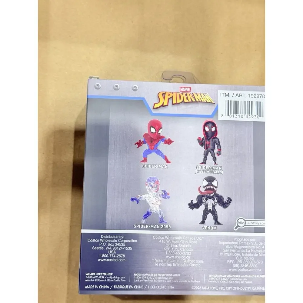Marvel Spider-Man 2.5” Diecast Metal Figure 4 Pack Jada Toys MetalFigs New Box